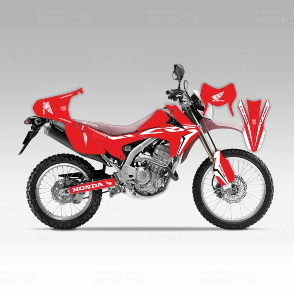 Honda CRF 250 L Red Theme Design Sticker Set