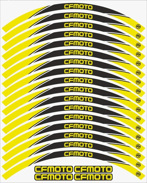 CF MOTO 400 NK Jant Şeridi Sarı - Resim 2