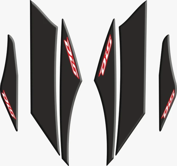 Honda Dio 110 Yan Pad Set 6 Parça Siyah Kırmızı ürün görseli
