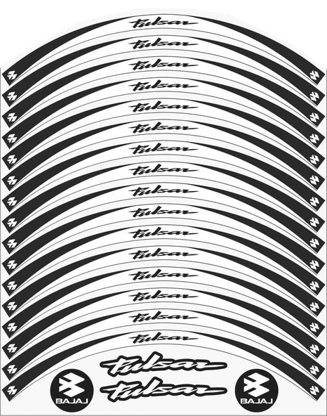 Bajaj Pulsar 150 NS Jant Şeridi Beyaz-Siyah ürün görseli