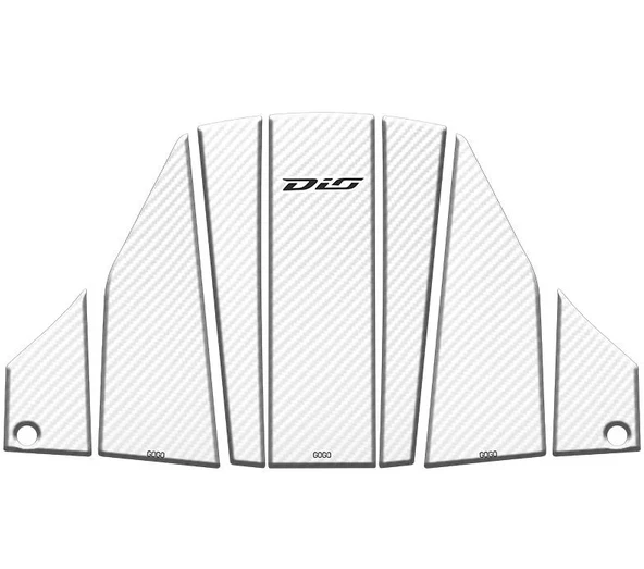 Honda Dio 110 Tank Pad 7 Parça Beyaz Karbon ürün görseli