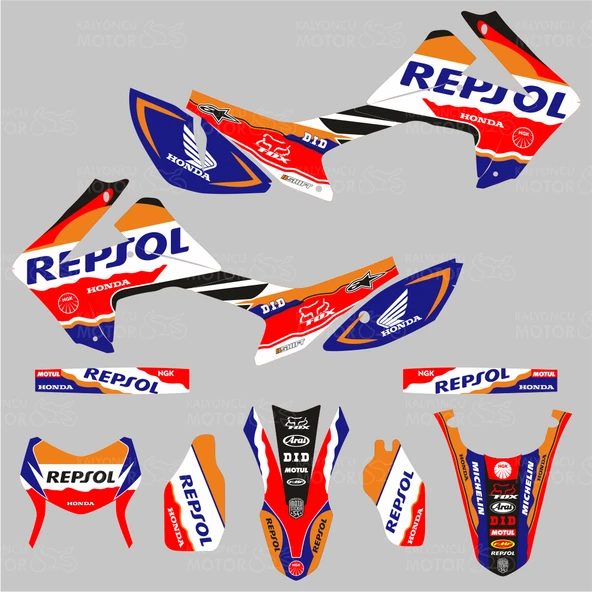 Honda CRF 250 L Repsol Design Sticker Set - 2