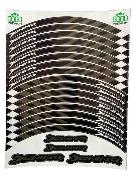 Bajaj Dominar Jant Şeridi Reflektörlü Füme-Siyah ürün görseli