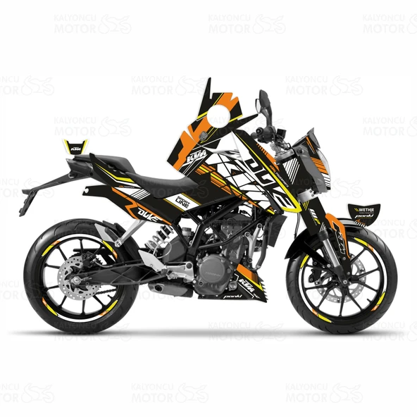 KTM Duke 200 Sport Line Sticker Set Yellow