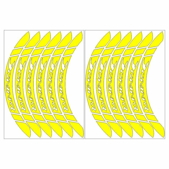 Bajaj Dominar Jant Şeridi Reflektörlü Geniş Neon Sarı ürün görseli