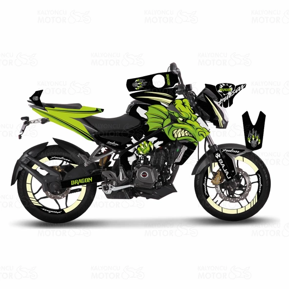 Bajaj Pulsar 200 NS Green Dragon Sticker Set