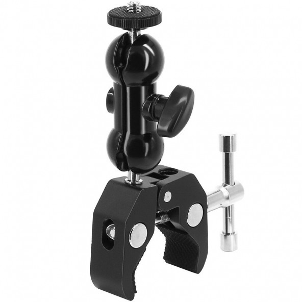 Ayex Dual Ball Heads Magic Arm + Super Crab Clamp Kelepçe - 5
