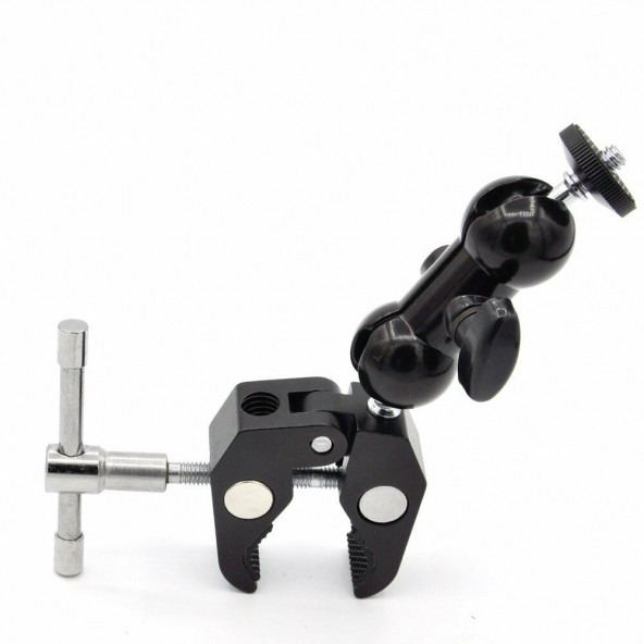 Ayex Dual Ball Heads Magic Arm + Super Crab Clamp Kelepçe - 8