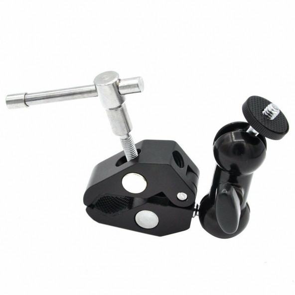 Ayex Dual Ball Heads Magic Arm + Super Crab Clamp Kelepçe - 11