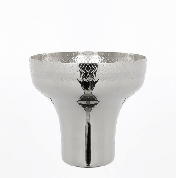 Vitale Desenli Orta Dekoratif Obje Silver 27X25CM AK.JA0046