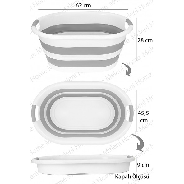 Katlanabilir Çamaşır Sepeti 40 LT - 5