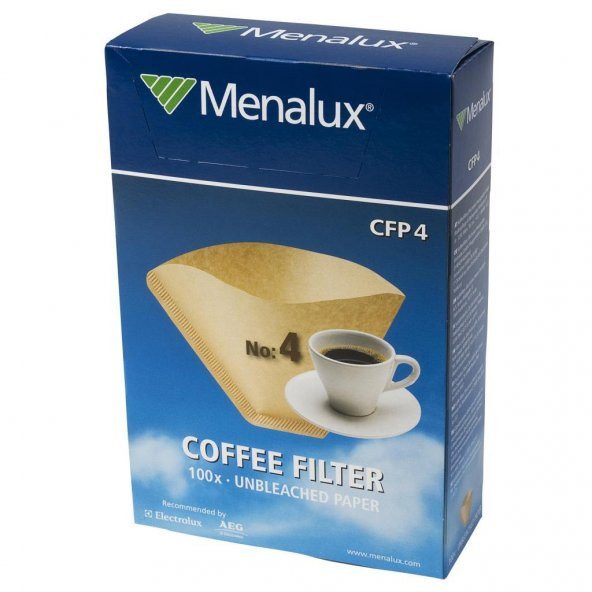 Menalux by Electrolux 100lü 1x4 Filtre Kahve Makinesi Kağıdı