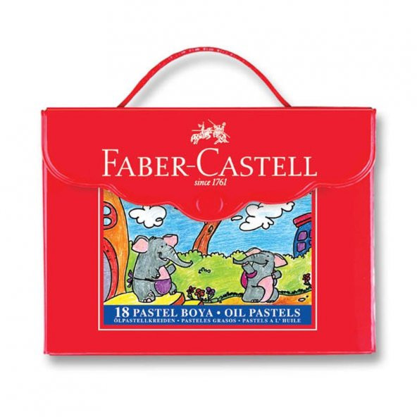 Faber-Castell Pastel Boya Çantalı Köşeli 18 Renk 5281 125119