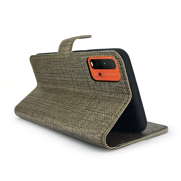 Xiaomi Redmi 9T Kılıf FitCase Fabric Kapaklı Cüzdanlı - 4