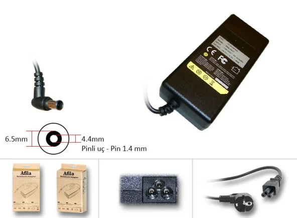 Sony Vaio VGN-SZ120P/B, VGN-SZ5XN Notebook Adaptörü (90W) Şarj Cihazı - 2