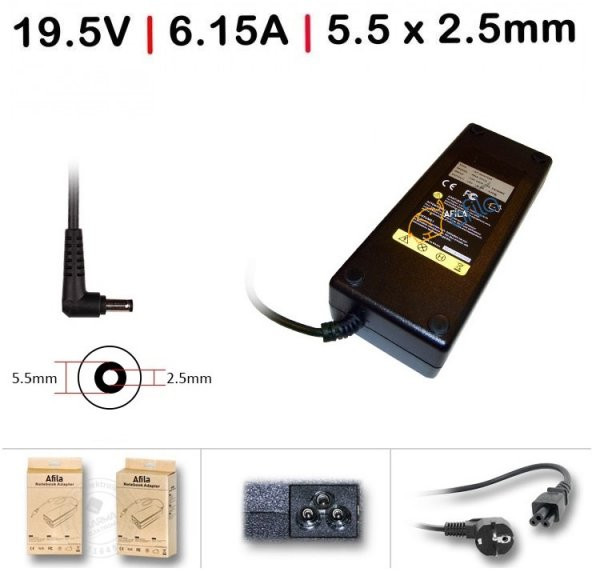 Msi, Monster 19.5V / 6.15A 120W 2.5mm 5.5mm Notebook Adaptör (6.32A) - 3