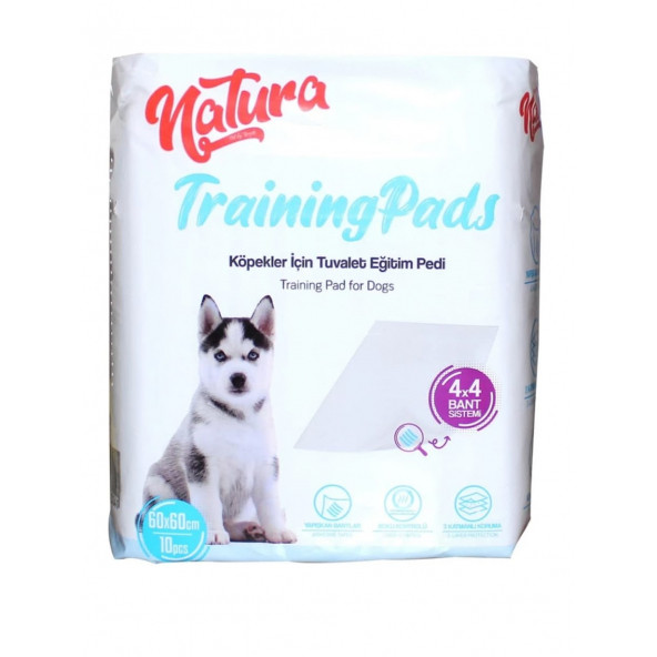 Natura TrainingPads Tuvalet Eğitim Pedi 60 x 60 10 lu