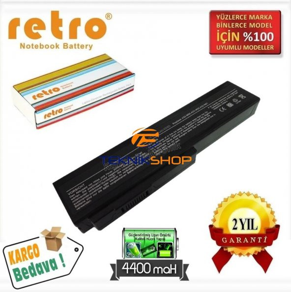 Asus M50, N53, N61, X64, Casper A32-H36 Notebook Batarya, Pil RASL-048 - Resim 4