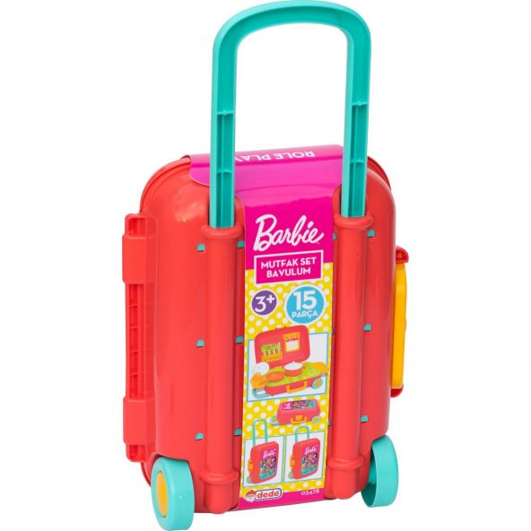 Orjinal Barbie Taşıma Bavullu Mutfak Seti Evcilik Oyuncakları Role Play Oyuncağı - 5