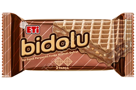 Eti Bidolu Fındık Kremalı Yer Fıstığı Parçacıklı Gofret 36 gr 24 Adet - 2