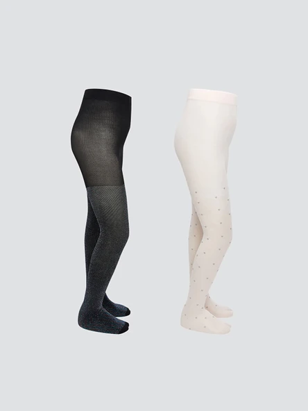 LCW Kids Pembe Kız Çocuk İnce Külotlu Çorap 2'li