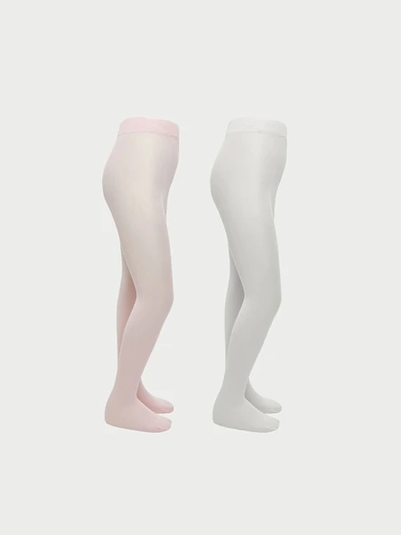 LCW Kids Pembe Basic Kız Çocuk İnce Külotlu Çorap 2'li