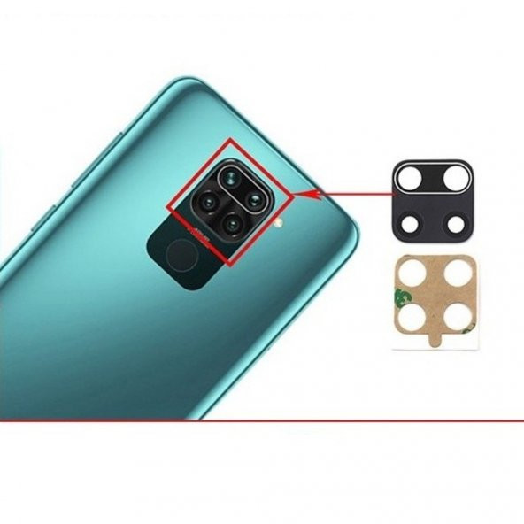 Xiaomi Redmi Note 9 Arka Kamera Camı Lens - 2