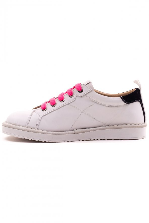 Gate29 Frenze Sport Hakiki Deri Beyaz Haki Sneaker Spor Ayakkabı - 3