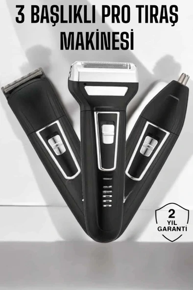 HERŞEYTREND 3 Başlıklı Profesyonel Tıraş Makinesi