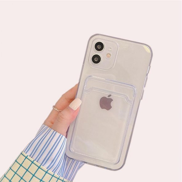 İphone 11 Şeffaf Kartlıklı Kamera Korumalı Telefon Kılıfı ürün görseli