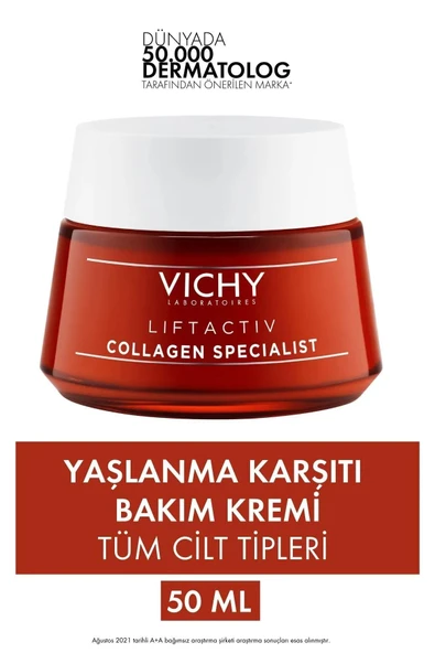 Vichy Liftactiv Collagen Specialist Nuit Yaşlanma Yaşlanma Karşıtı Gece Kremi 50 ml