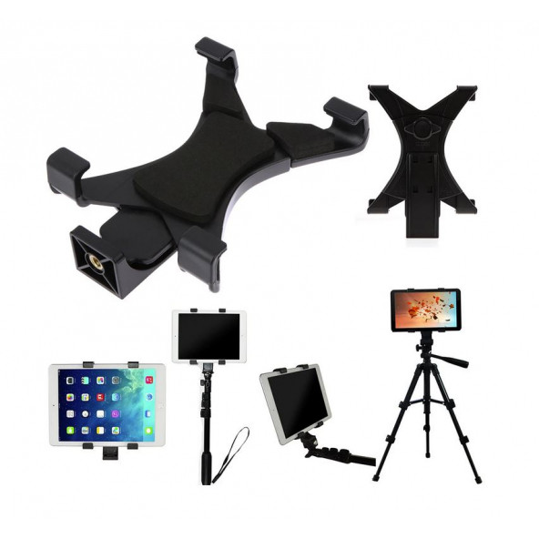 Ayex Tripod Monopod Vb. 1/4 İnç Vidalı Sabitleyiciler için Tablet Tutucu - 11