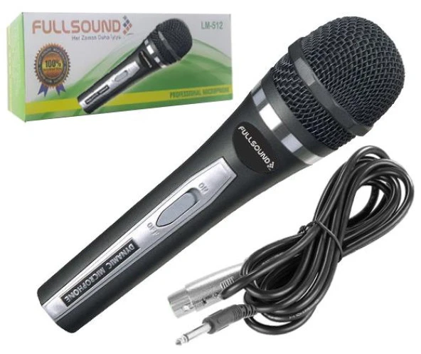 FULLSOUND EL MİKROFONU KABLOLU 3MT DİNAMİK LM-512