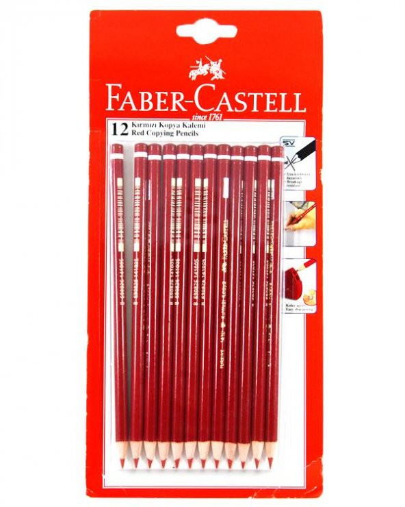 Faber Castell 12li Kırmızı Kopya Kalemi