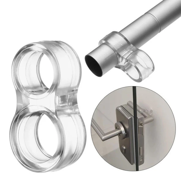 Kendinden Yapışkanlı Kapı Tamponu + Şeffaf Kapı Stopu 5li Set - 3