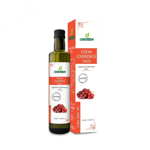 Destek Üzüm Çekirdeği Yağı(Soğuk Pres) 250 ML-%100 Saf