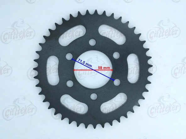 Benelli 125 Arka Dişli 428-43T İç 58X6 Delik Öm