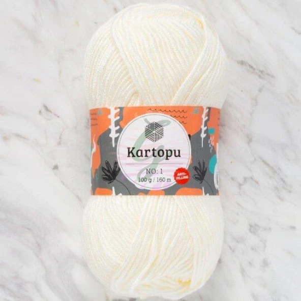 Kartopu No:1 El Örgü İpi 19 Ekru ürün görseli 1