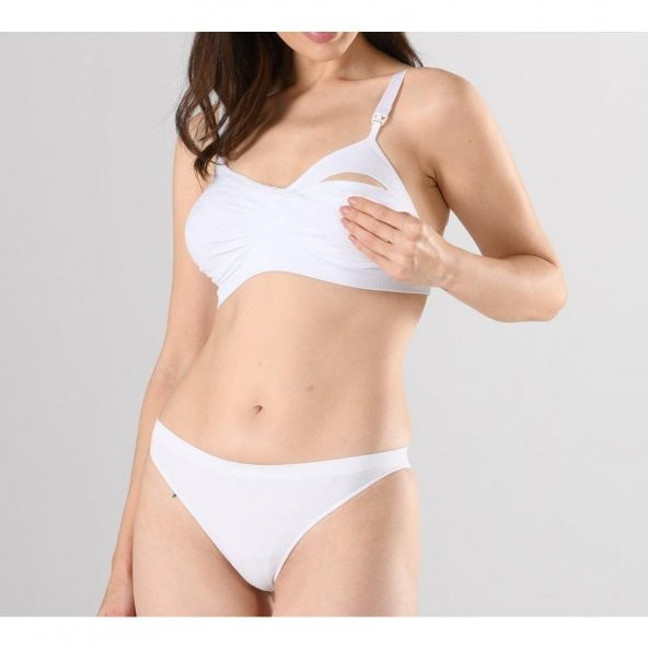MISS FIT 11036 DİKİŞSİZ V YAKA EMZİRME SÜTYENİ - 3