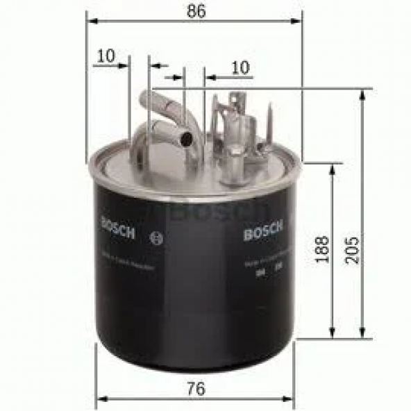 YAKIT FILTRESI MAZOT AUDI A6 2.7/3.0 TDI BMK BNG ASB BSG BPP 04-11 BOSCH 0450906459