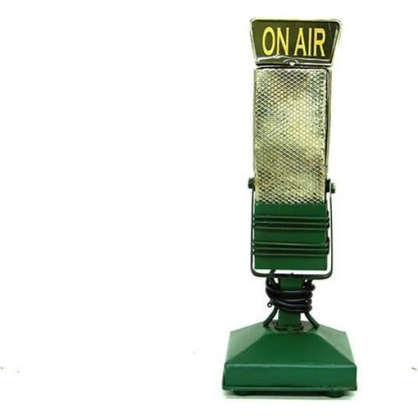 himarry Dekoratif Metal Mikrofon Obje Biblo Vintage Hediyelik