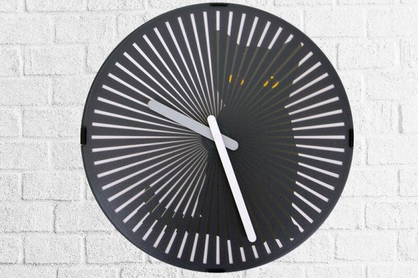 himarry Saat Hareketli Kedi Sesli Duvar Saati Kedili Dekoratif Hediyelik - 4