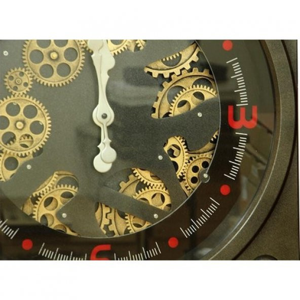 himarry Saat Çarklı Kare Duvar Saati Dekoratif Ev Ofis Hediyelik - 2