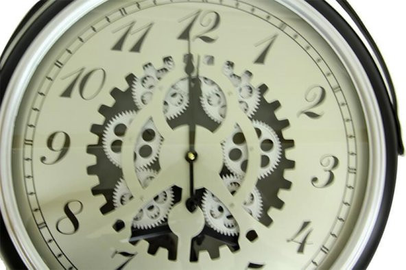 himarry Saat Çarklı Askılı Duvar Saati Dekoratif Ev Ofis Hediyelik - 6