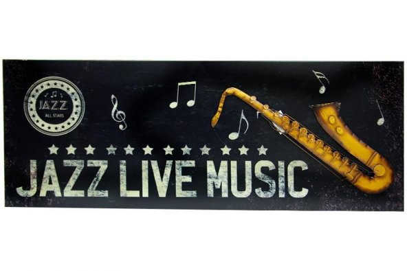 himarry Pano Saksafon Vintage Müzik Temalı Dekoratif Hediyelik - Resim 2