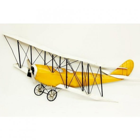 himarry Uçak Pano Sarı Vintage Dekoratif Ev Ofis Hediyelik