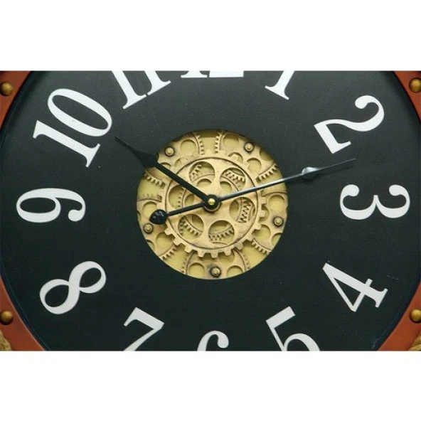 Saat Çarklı Askılı Duvar Saati Dekoratif Ev Ofis Hediyelik - 3