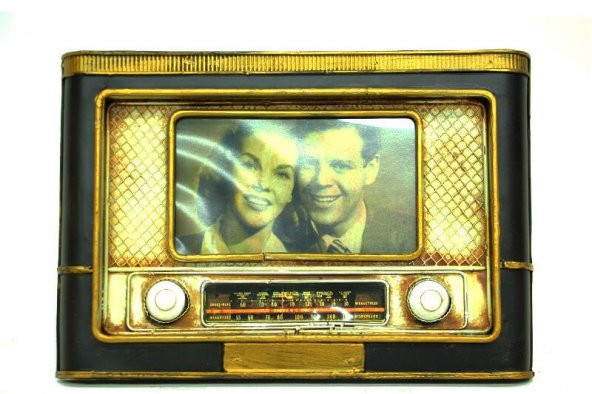 himarry Dekoratif Metal Çerçeve Radyo Vintage Dekoratif Ev Ofis Hediyelik - 2