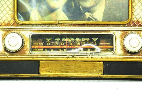 himarry Dekoratif Metal Çerçeve Radyo Vintage Dekoratif Ev Ofis Hediyelik - 4