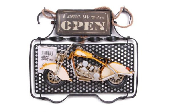 himarry Dekoratif Metal Kapı Yazısı Motosiklet Dekorlu Vintage Hediyelik - 2